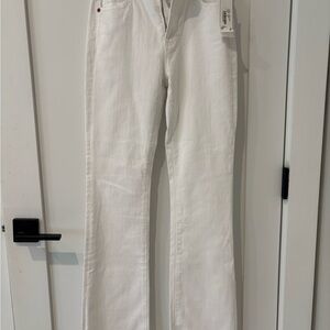 AG Adriano Goldschmied Women's White Straight Leg Jeans